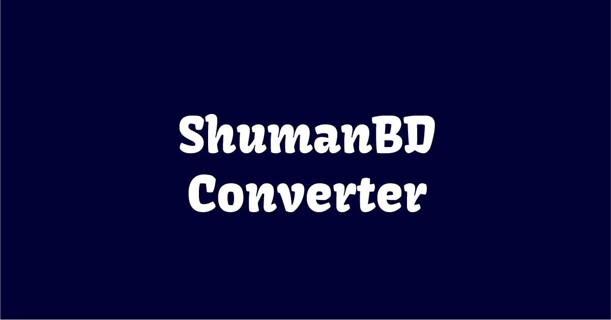 Sumonbd Converter Online (Bangla converter)